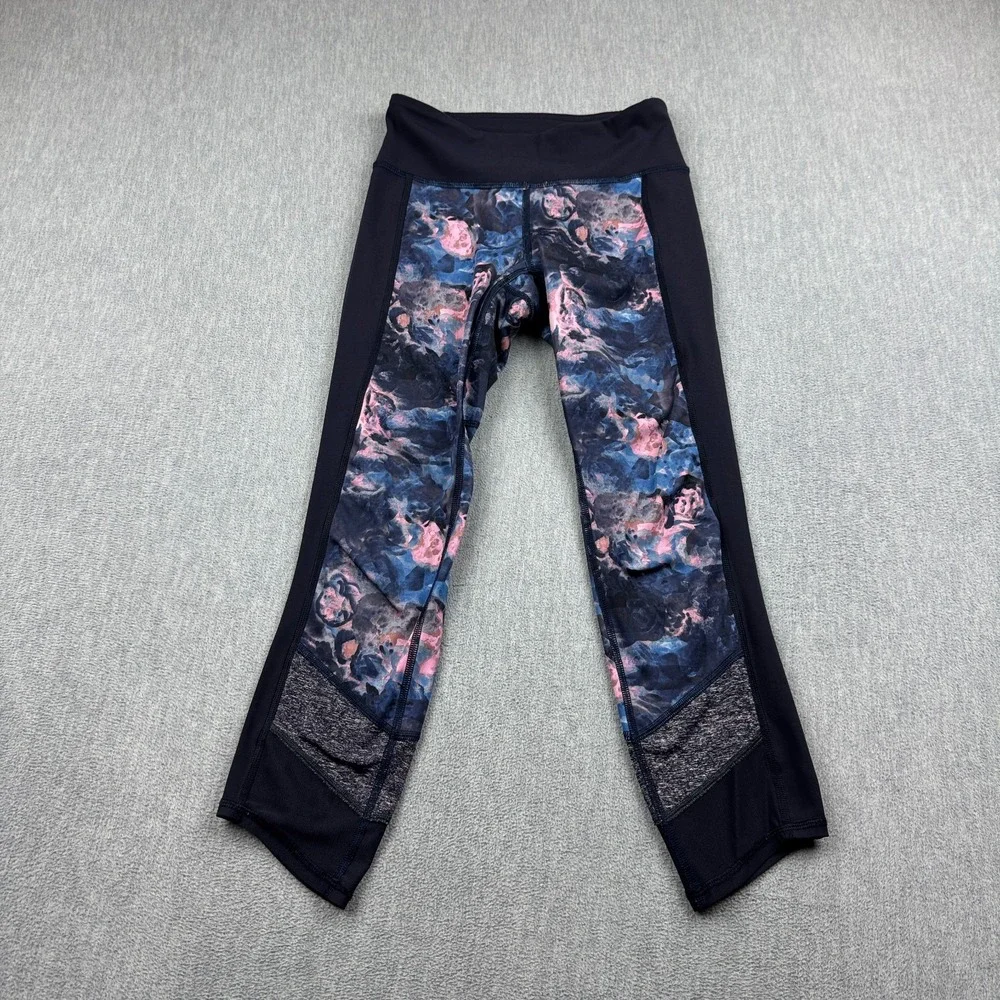 Lululemon Leggings Womens 2 Purple Printed If You're Lucky Crop 22